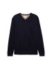 Tom Tailor Pullover in knitted navy melange