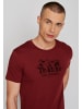 GreenBomb T-Shirt Animal Stay Grounded in Burgunder