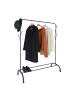 relaxdays Kleiderständer in Schwarz - (B)110 x (H)148 x (T)40 cm