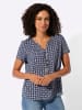 WITT WEIDEN Druck-Bluse in marine-ecru-bedruckt