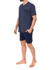 NORMANN Kurzarm Schlafanzug Shorty Pyjama print in hellblau