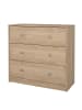 CALICOSY Kommode LISE in Helles - (W)72,4  x (H)68,3  x (L)30,1 cm