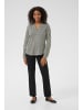 Kaffe Langarm-Bluse KAfana in Black / Chalk Fan Print