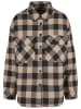 Urban Classics Urban Classics Damen Ladies Flanell Padded Overshirt in black/softtaupe
