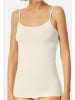 UNCOVER BY SCHIESSER Spaghetti Top Bamboo Cotton in Off-white / Dunkelblau