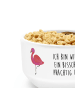 Mr. & Mrs. Panda schale Flamingo Classic mit Spruch in Weiß