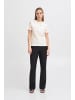 ICHI T-shirt IHCAMINO Regular fit in Cloud Dancer w. Pink Yarrow