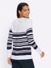 Sieh an! Ringel-Pullover in weiß-marine-geringelt