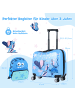 COSTWAY 2 tlg. Kinderkoffer mit Rucksack in Blau