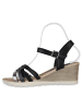VAN HILL Keilsandaletten Anneliese in Schwarz Silber Metallic