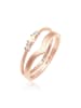 Elli Ring 925 Sterling Silber Ring Set in Rosegold