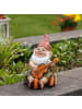 MARELIDA Gartenzwerg mit Gitarre Gartenfigur H: 17cm in bunt