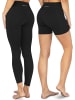 Circle Five High Waist Sporthosen-Set in Schwarz