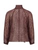 Zero  Schluppenbluse mit Print. in Grey/Brown