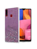 cadorabo Hülle für Samsung Galaxy A20s Glitter in Lila mit Glitter