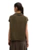 Marc O'Polo Ärmelloser Polo-Pullover loose in Burnt Coffee Melange