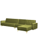 Beliani Schlafsofa ABERDEEN in Grün/Gold - (W) 347 x (H) 83 x (L) 168 cm