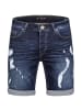 Amaci&Sons Destroyed Jeans Shorts SAN DIEGO in Dunkelblau