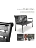 tectake Sitzbank   3-Sitzer 126x62x81,5cm