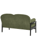 Beliani 2-Sitzer Sofa PILARNE in Grün/Schwarz - (W) 153 x (H) 88 x (L) 84 cm