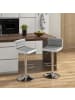 COSTWAY 2er Set Barhocker 37 x 42 x 82-102 cm in Grau