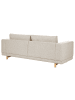 Beliani 3-Sitzer Sofa NIVALA in Beige - (W) 220 x (H) 76 x (L) 84 cm