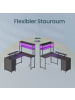 VASAGLE Computertisch Barnet in Schwarz - (B)140 x (H)150 x (T)100 cm