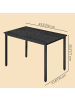 VASAGLE Esstisch Barnet in Schwarz - (B)110 x (H)77 x (T)70 cm