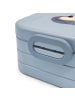 Mr. & Mrs. Panda Bento Box Pinguin Buch Motiv mit Spruch in Blau Pastell