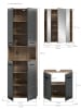 ebuy24 Badmöbelset Ice (3-teilig) Schwarz 135 x 30 cm