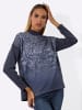 creation L Modal-Mix-Sweatshirt in marine-taubenblau-bedruckt