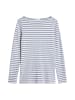 Marc O'Polo Gestreiftes Longsleeve regular in Medium Blue
