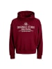 Jack and Jones Hoodie JORCAMBRIDGE Sweat Hood in Weinrot