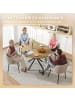 HOMCOM Esstisch in Eiche 120L x 120B x 75H cm