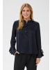 SAINT TROPEZ Langarm-Bluse PahannahSZ Gerade Passform in Night Sky
