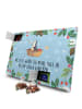 Mr. & Mrs. Panda Adventskalender Pinguin Angelboot mit Spruch in Eisblau