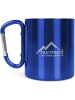 Normani Outdoor Sports Edelstahl Tasse 330 ml mit Karabinerhaken Wisconsin in Blau