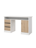 ebuy24 Schreibtisch FunctionPlus Weiß 126 x 55 cm