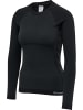 Hummel Hummel T-Shirt Hmlclea Yoga Damen Dehnbarem Atmungsaktiv Schnelltrocknend Nahtlosen in BLACK MELANGE