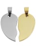 Adeliás Unisex Anhänger – Herz Gravuranhänger aus Edelstahl in weiß