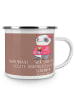 Mr. & Mrs. Panda Emaille Tasse Junggesellinnenabschied Team Brau... in Braun Pastell