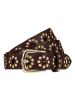 b.belt Nietengürtel Leder dark brown