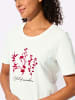 WITT WEIDEN Kurzarmshirt in ecru-erdbeere-bedruckt