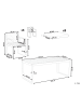 Beliani 17-tlg Gartentisch Set SASSARI PREMIUM  in Braun/Beige