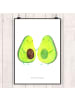 Mr. & Mrs. Panda Bild Avocado Pärchen ohne Spruch in Weiß