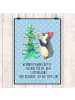 Mr. & Mrs. Panda Bild Pinguin Weihnachtsbaum mit Spruch in Blau Pastell