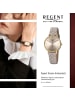 Regent Armbanduhr-Analog grau mittel (ca. 34mm) Regent Lederarmband