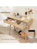 COSTWAY Konsolentisch Rattan 88 x 40 x 77 cm in Hellbraun