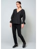 Alba Moda Weite Freizeitbluse mit Volant-Ärmeln in schwarz