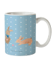 Mr. & Mrs. Panda Kaffeebecher Hasen Muschel ohne Spruch in Blau Pastell